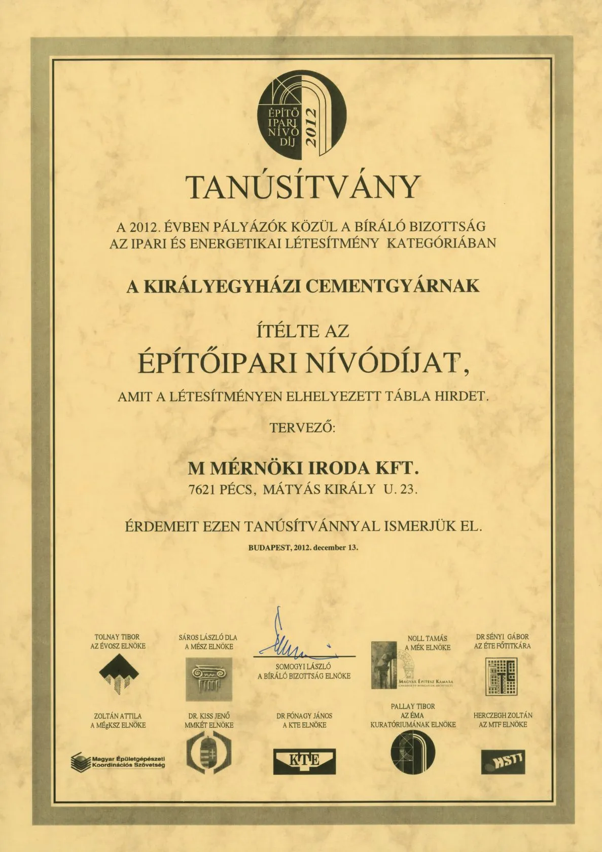 Építőipari Nívódíj